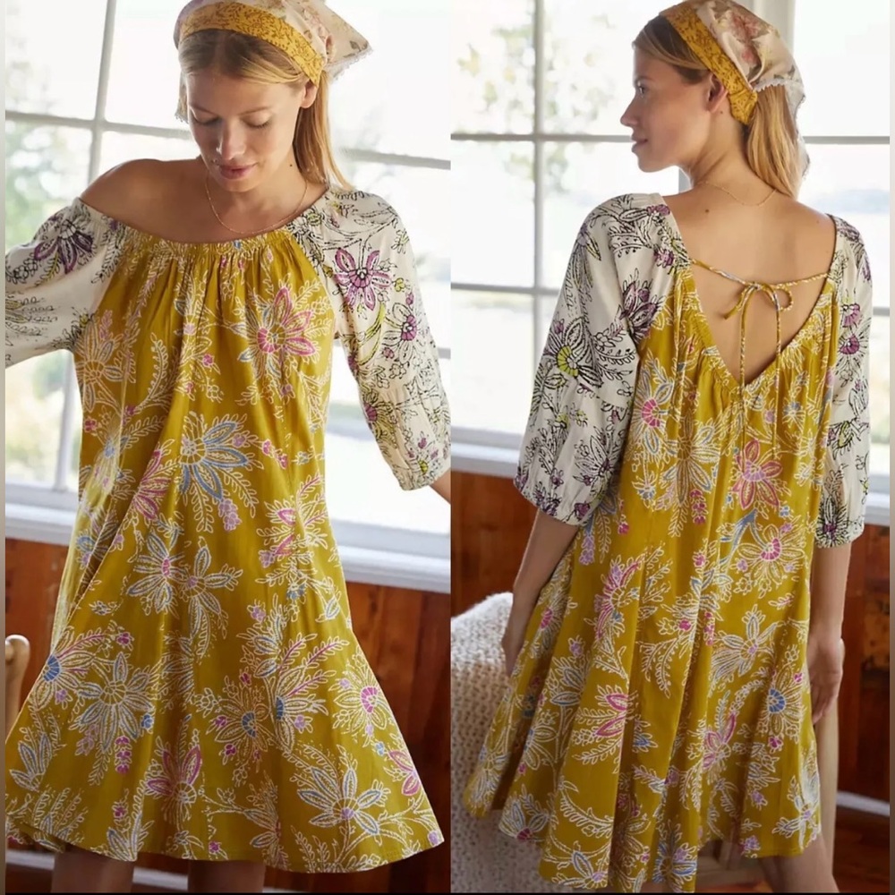 Daily Practice Anthropologie Mollie Floral Tunic Dress Women’s M